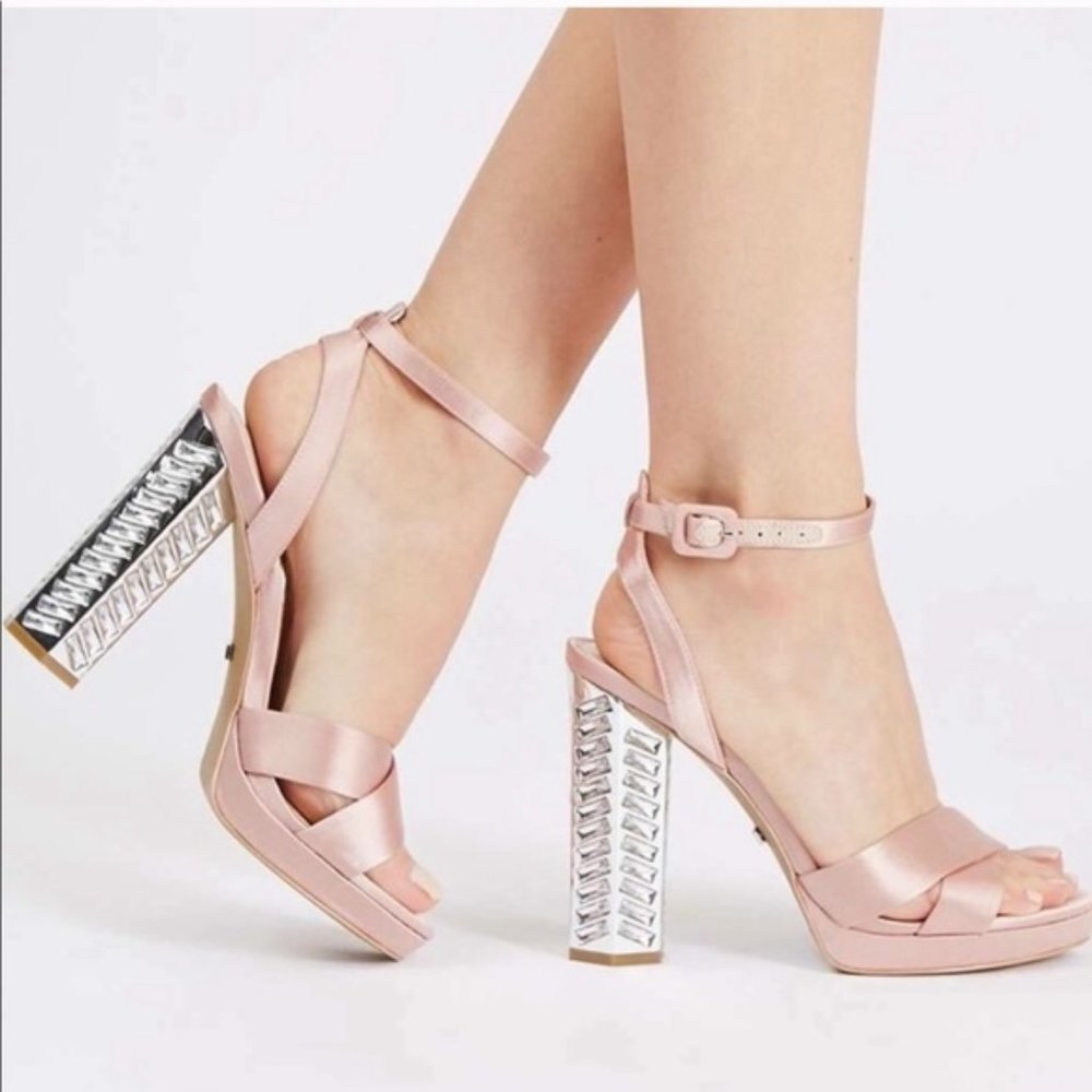Topshop Luna Pink Satin Heel